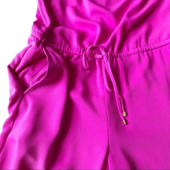 Lauren Ralph Lauren Jumpsuit NWT Magenta Off Shoulder Wide Leg Barbiecore Size 2 - Picture 5 of 12